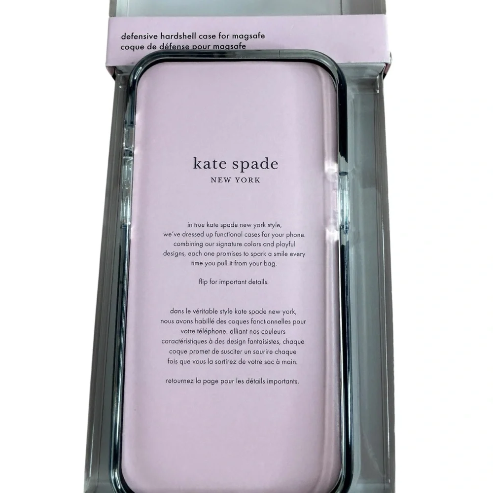 Kate Spade iphone 14 Plus Case Hardshell Magsafe 6.7 In Leopard NEW